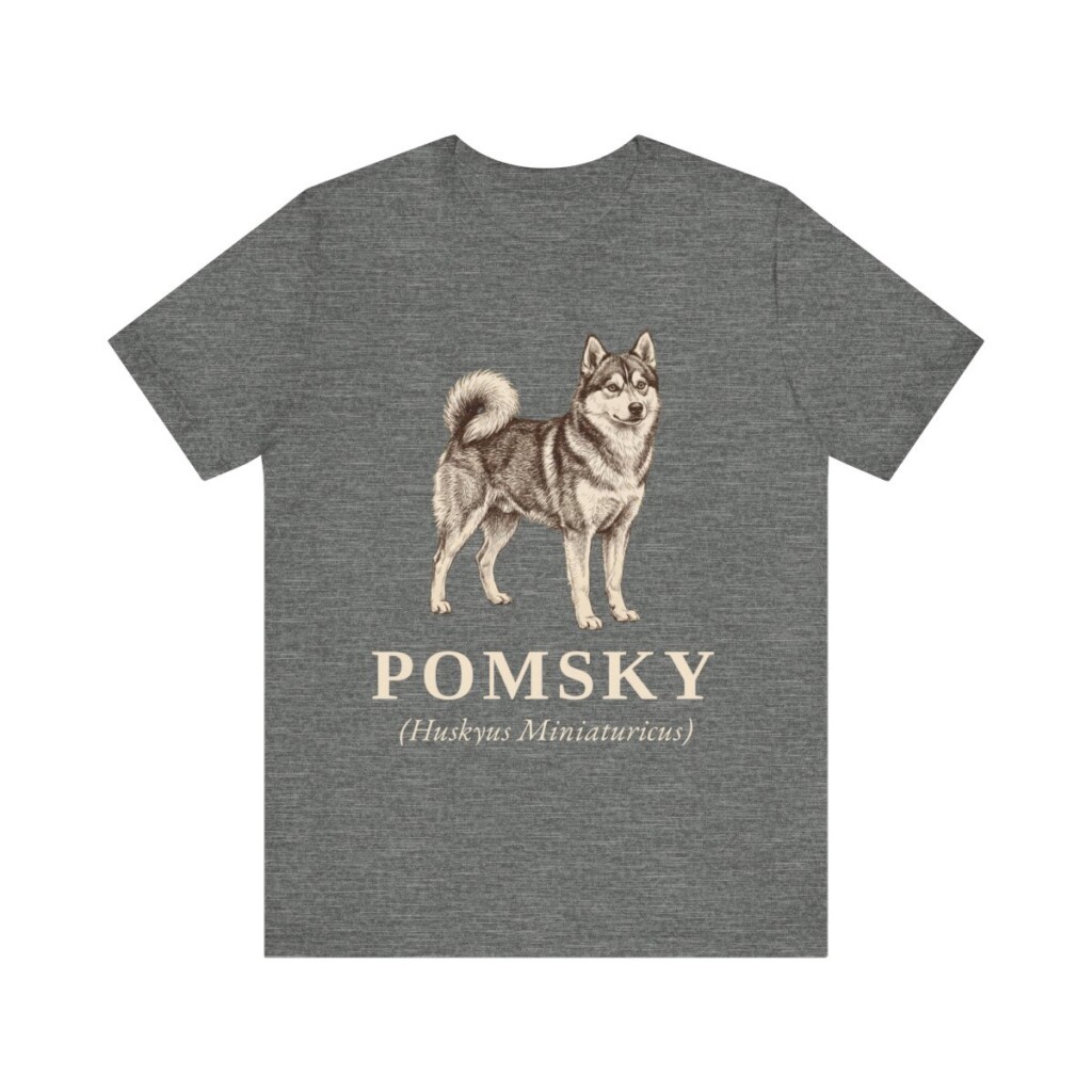 Pomsky Latin Shirt, Vintage Dog Sketch Tee, Dog Latin Gift