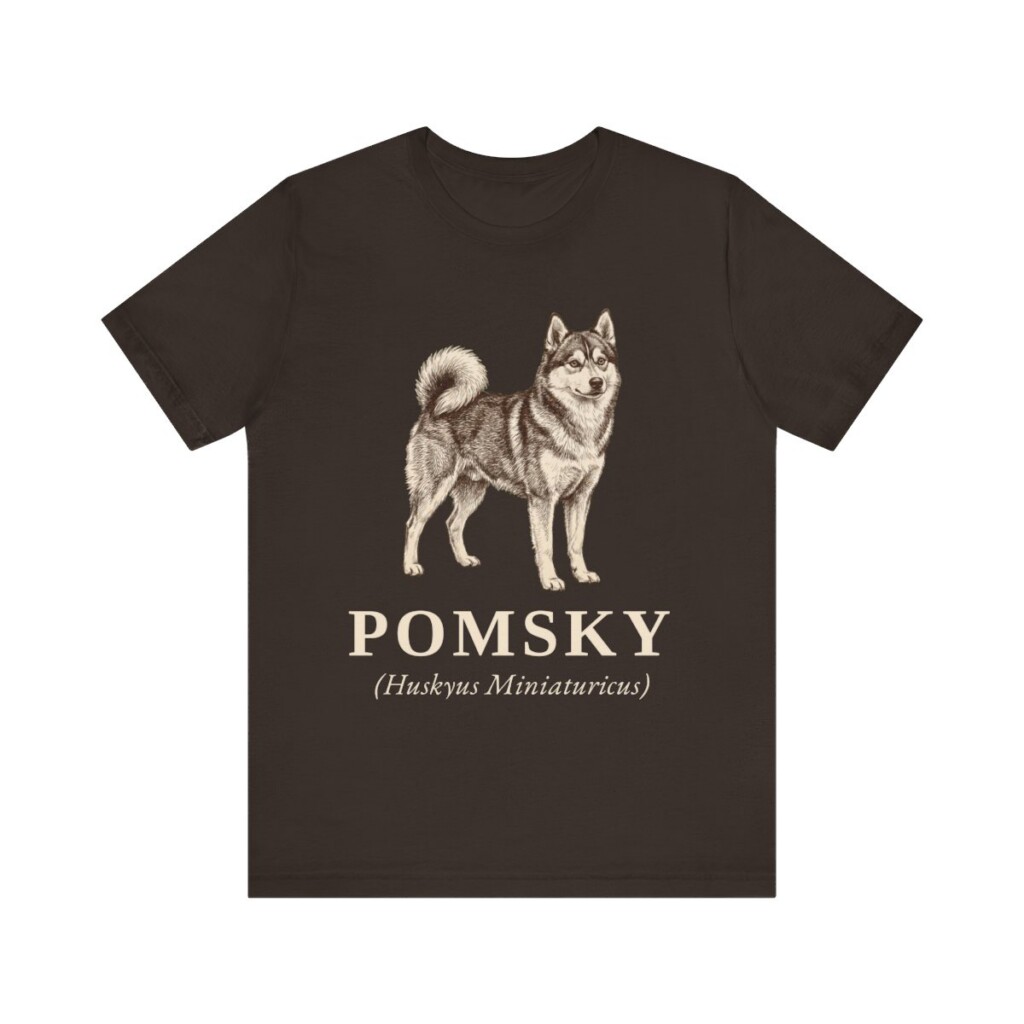 Pomsky Latin Shirt, Vintage Dog Sketch Tee, Dog Latin Gift