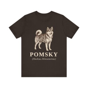 Pomsky Latin Shirt, Vintage Dog Sketch Tee, Dog Latin Gift