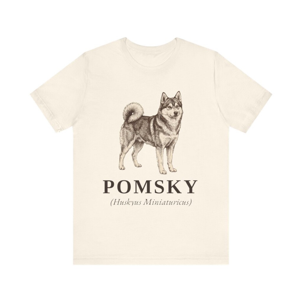 Pomsky Latin Shirt, Vintage Dog Sketch Tee, Dog Latin Gift