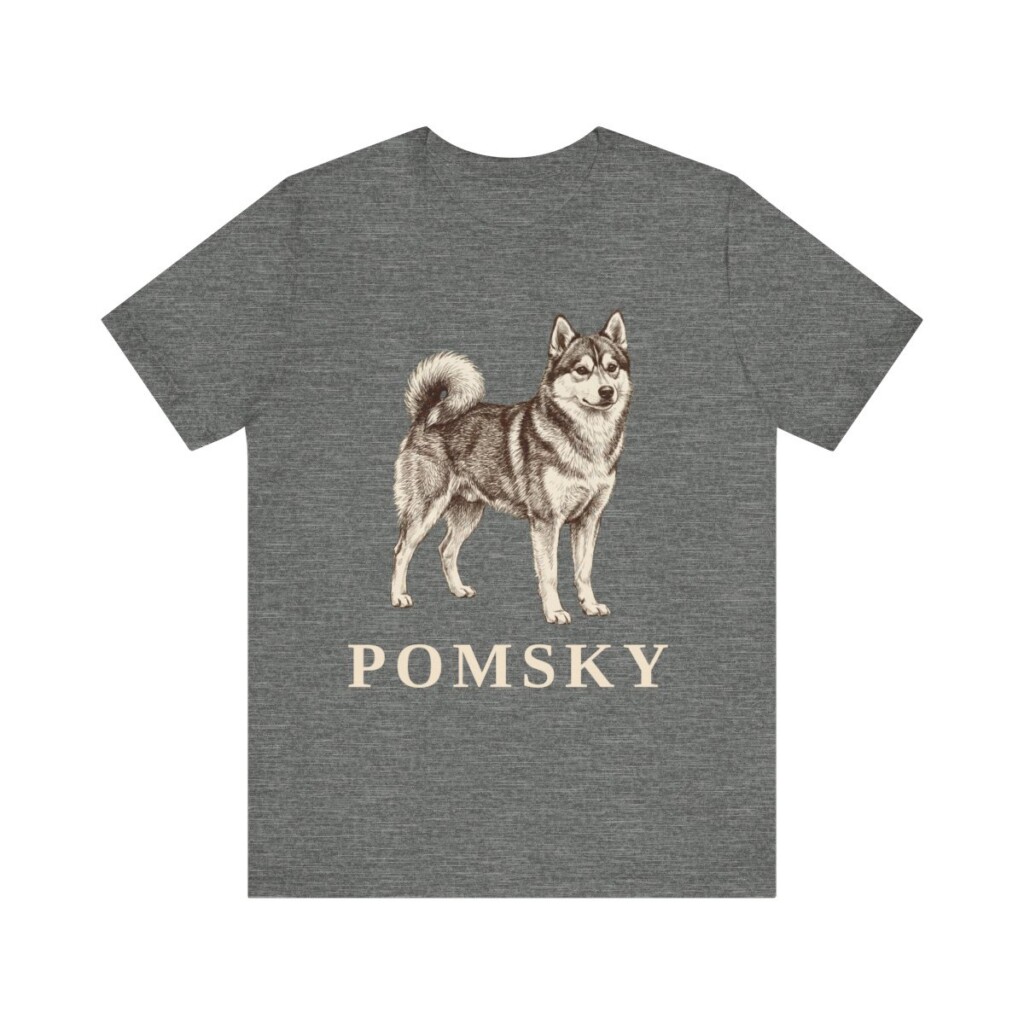 Pomsky Lover Shirt, Vintage Dog Sketch Tee, Dog Lover Gift