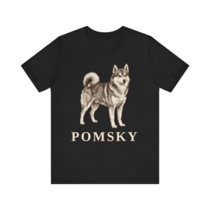 Pomsky Lover Shirt, Vintage Dog Sketch Tee, Dog Lover Gift