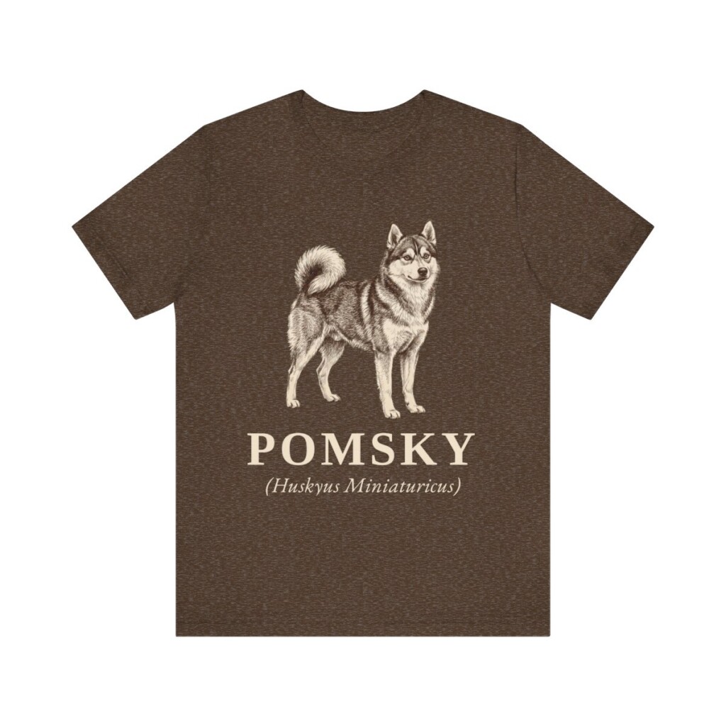 Pomsky Latin Shirt, Vintage Dog Sketch Tee, Dog Latin Gift