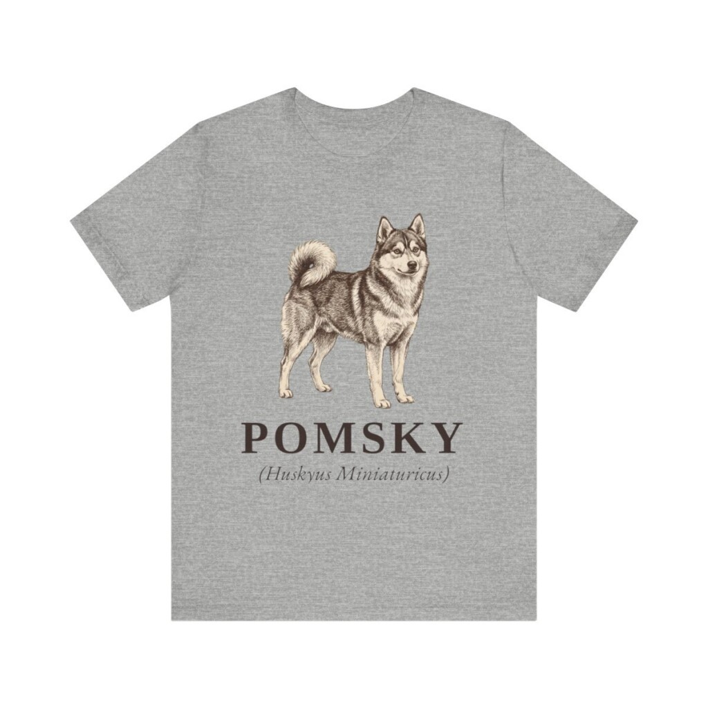 Pomsky Latin Shirt, Vintage Dog Sketch Tee, Dog Latin Gift