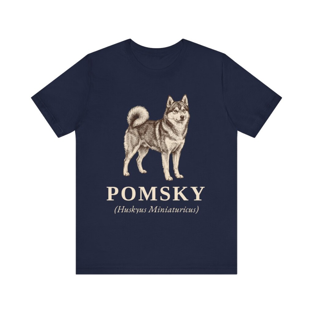 Pomsky Latin Shirt, Vintage Dog Sketch Tee, Dog Latin Gift