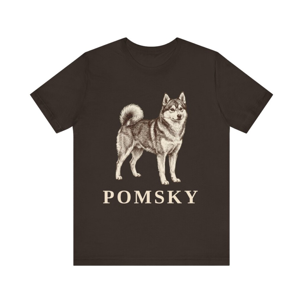 Pomsky Lover Shirt, Vintage Dog Sketch Tee, Dog Lover Gift