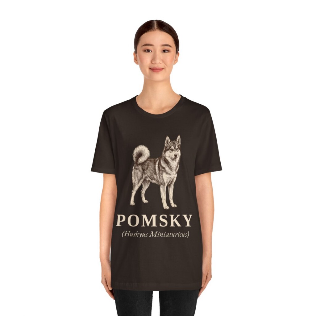Pomsky Latin Shirt, Vintage Dog Sketch Tee, Dog Latin Gift