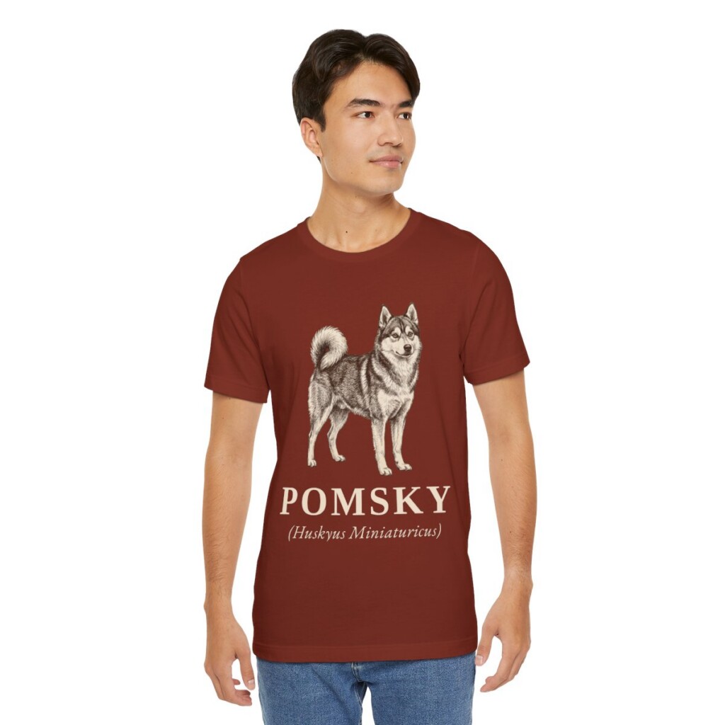 Pomsky Latin Shirt, Vintage Dog Sketch Tee, Dog Latin Gift