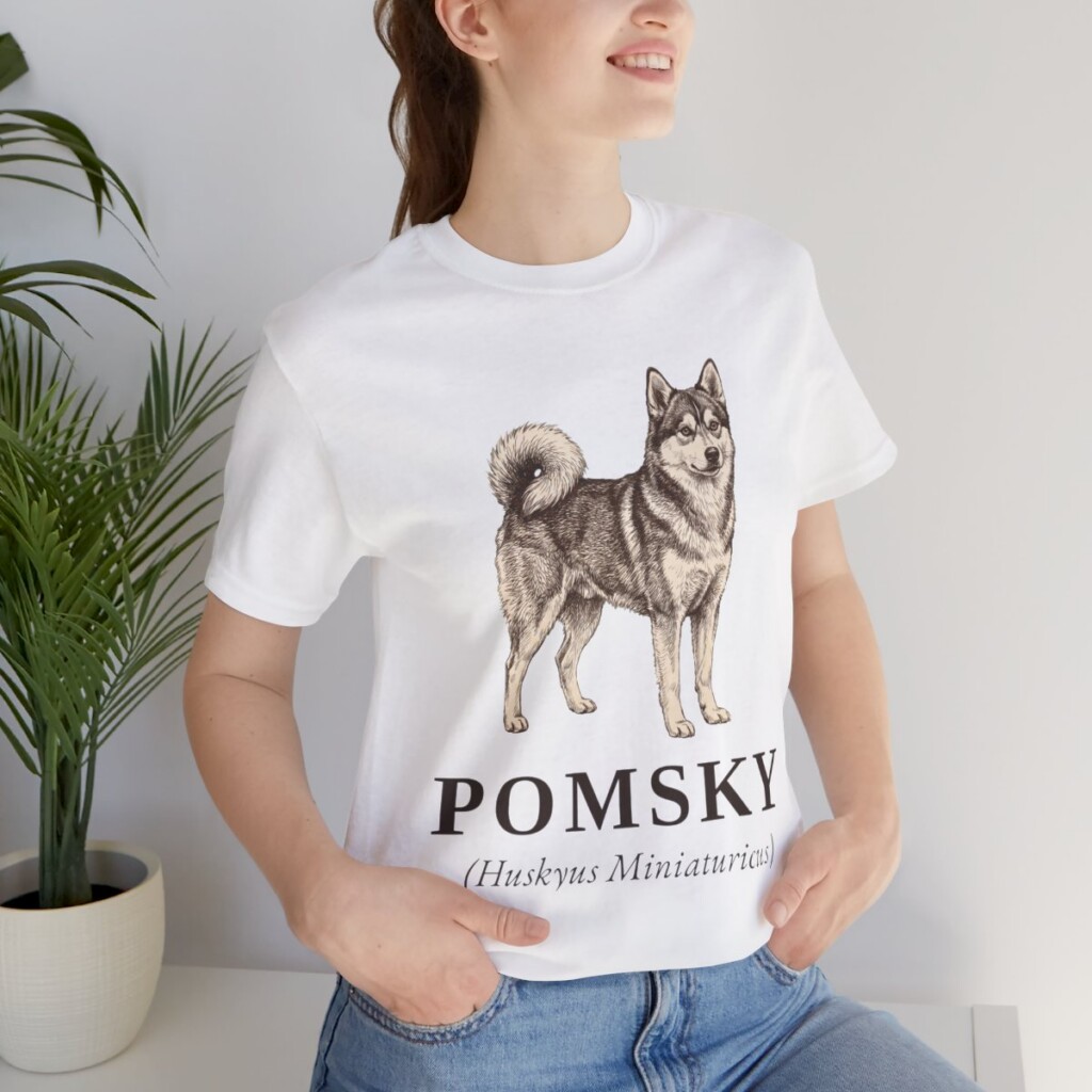 Pomsky Latin Shirt, Vintage Dog Sketch Tee, Dog Latin Gift