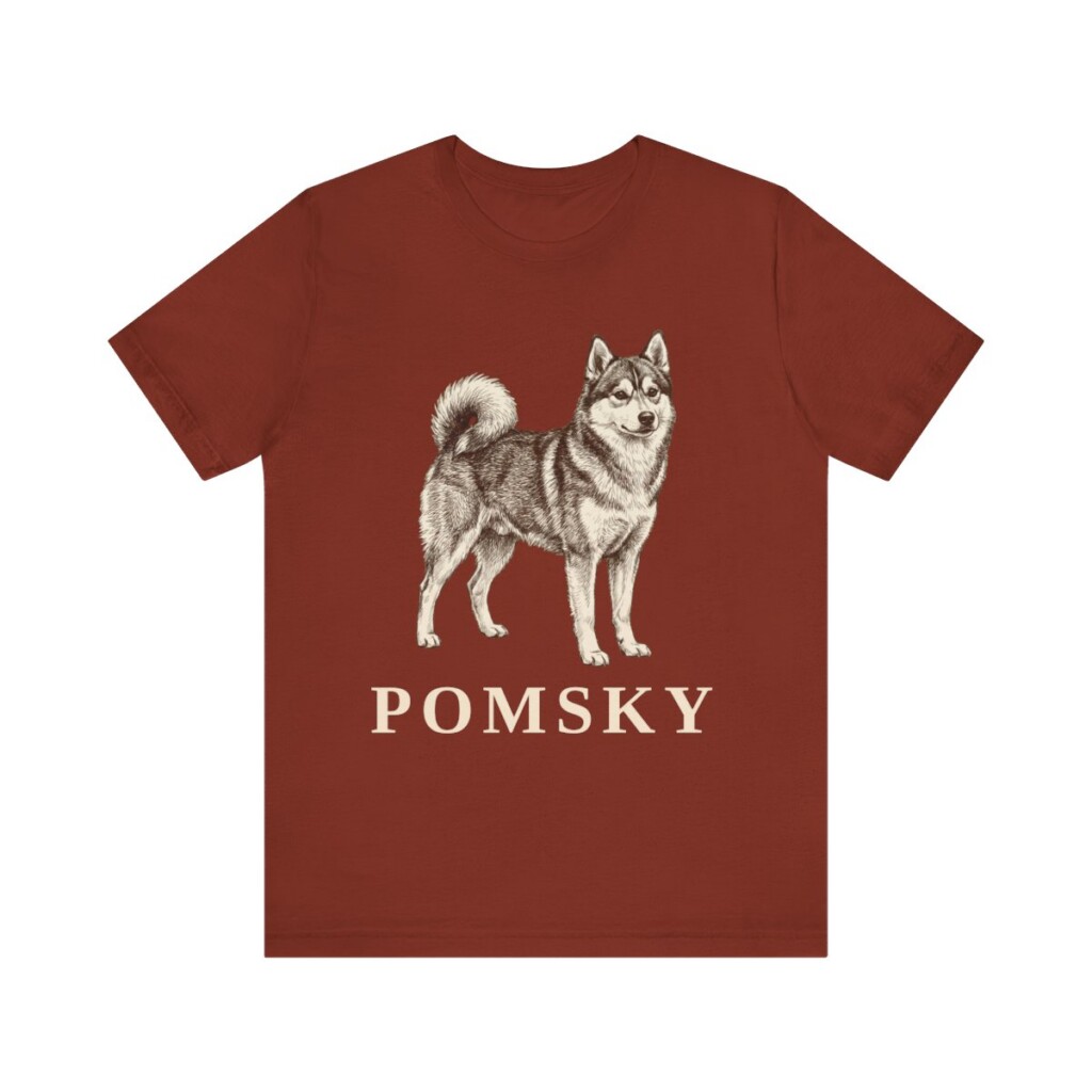 Pomsky Lover Shirt, Vintage Dog Sketch Tee, Dog Lover Gift