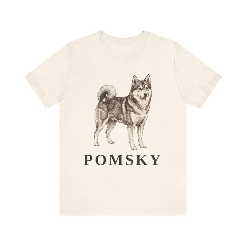 Pomsky Lover Shirt, Vintage Dog Sketch Tee, Dog Lover Gift
