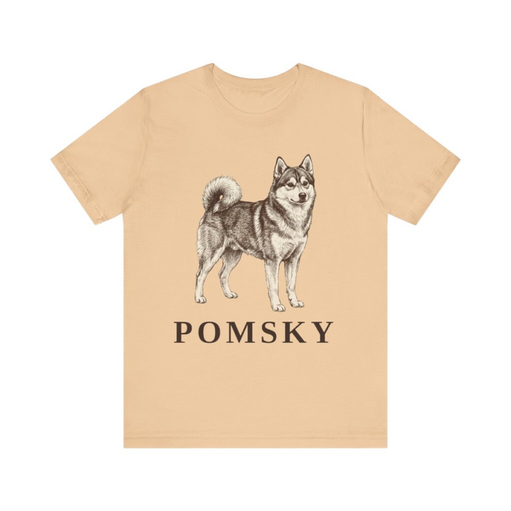 Pomsky Lover Shirt, Vintage Dog Sketch Tee, Dog Lover Gift