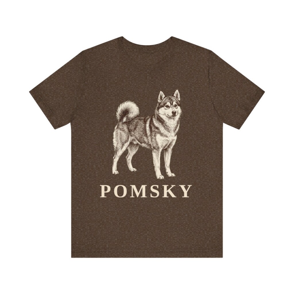 Pomsky Lover Shirt, Vintage Dog Sketch Tee, Dog Lover Gift