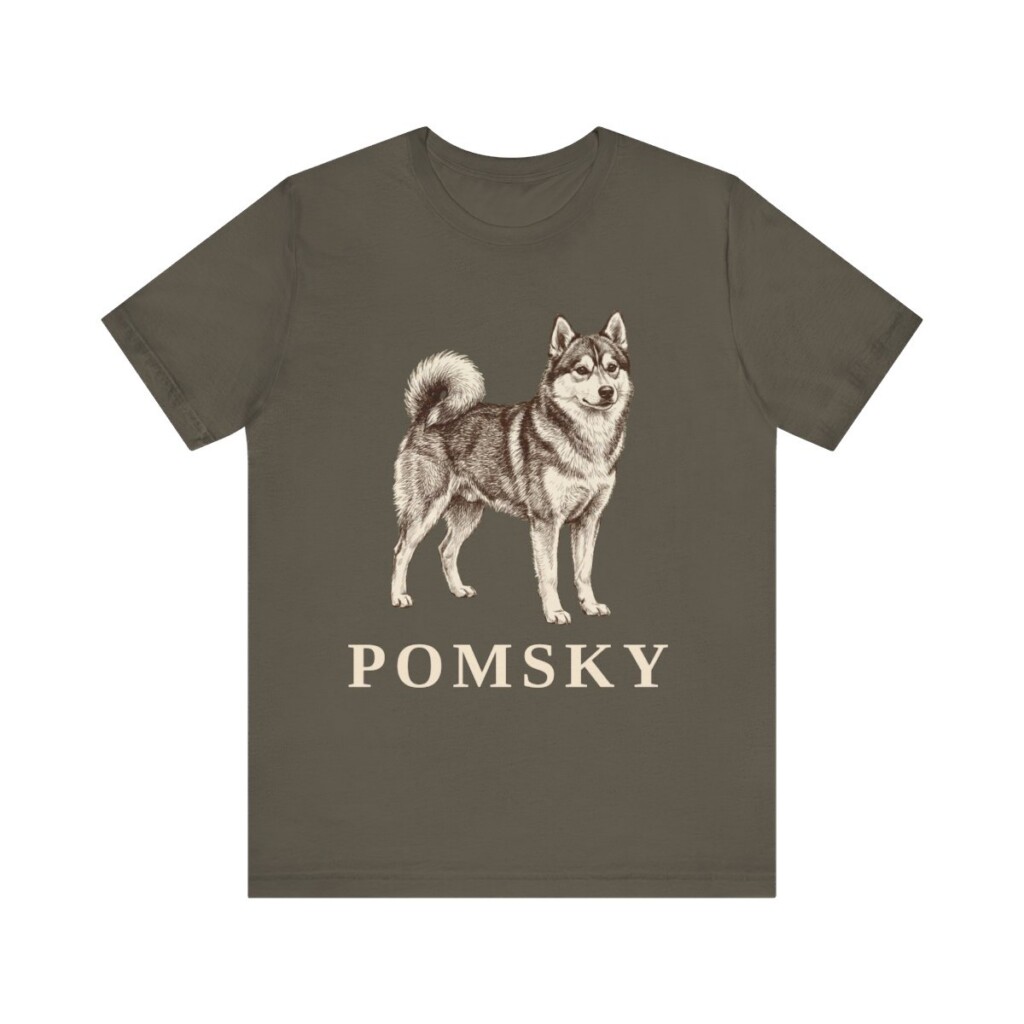 Pomsky Lover Shirt, Vintage Dog Sketch Tee, Dog Lover Gift