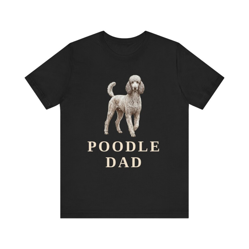 Poodle Dad Shirt, Vintage Dog Sketch Tee, Dog Dad Gift
