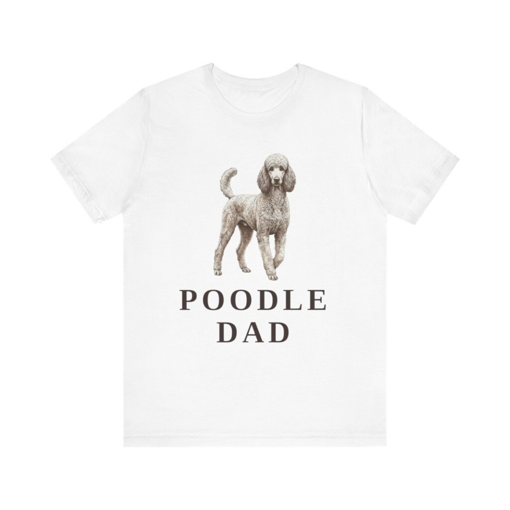 Poodle Dad Shirt, Vintage Dog Sketch Tee, Dog Dad Gift
