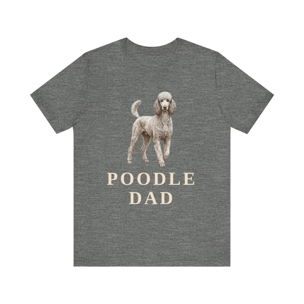 Poodle Dad Shirt, Vintage Dog Sketch Tee, Dog Dad Gift