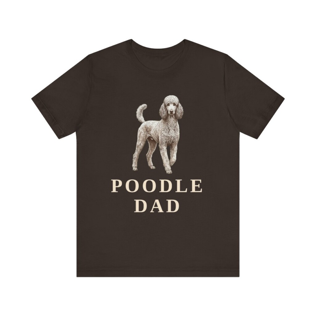 Poodle Dad Shirt, Vintage Dog Sketch Tee, Dog Dad Gift