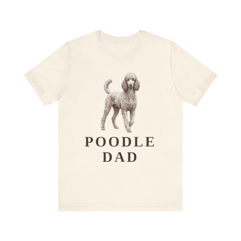 Poodle Dad Shirt, Vintage Dog Sketch Tee, Dog Dad Gift