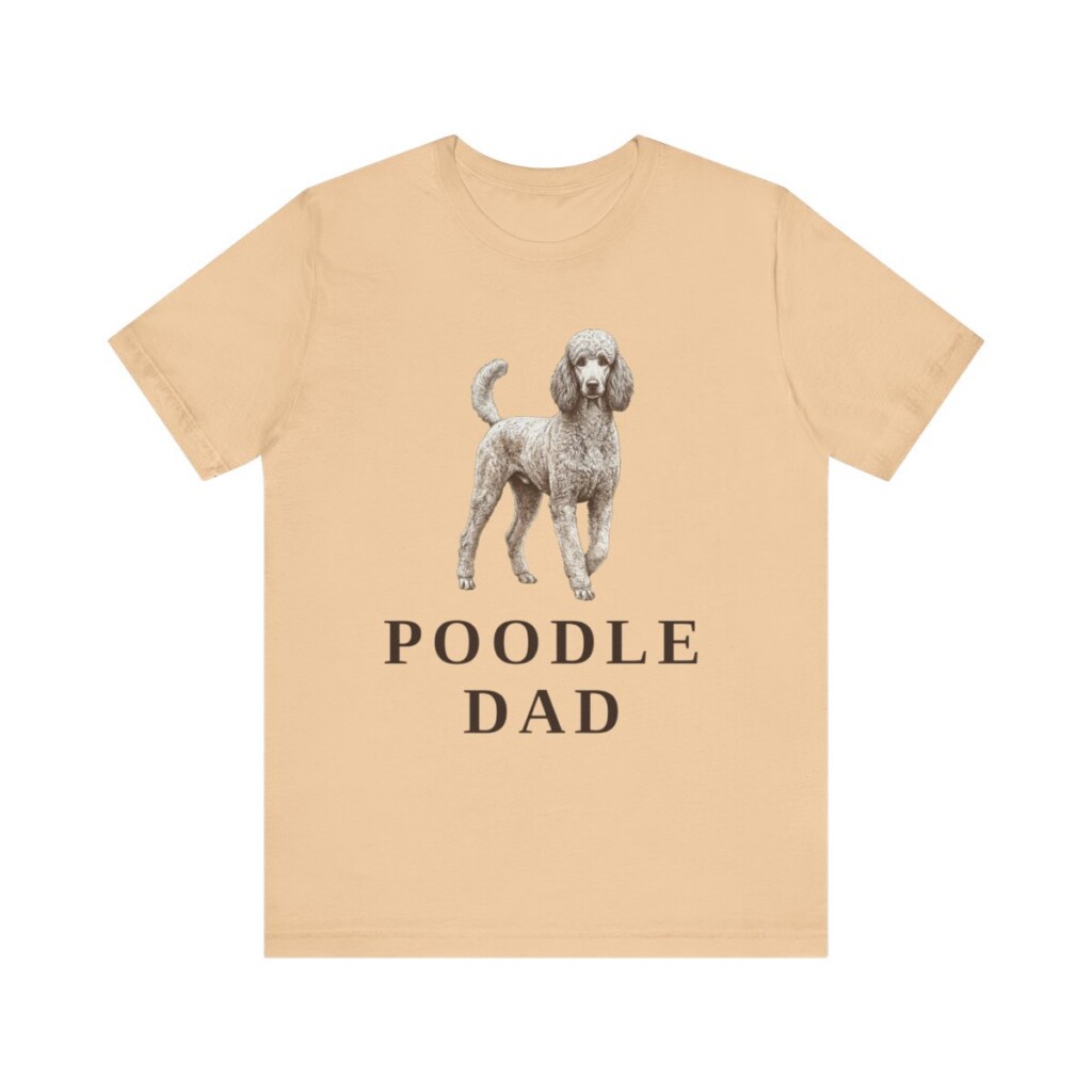 Poodle Dad Shirt, Vintage Dog Sketch Tee, Dog Dad Gift