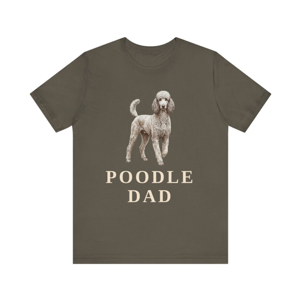 Poodle Dad Shirt, Vintage Dog Sketch Tee, Dog Dad Gift