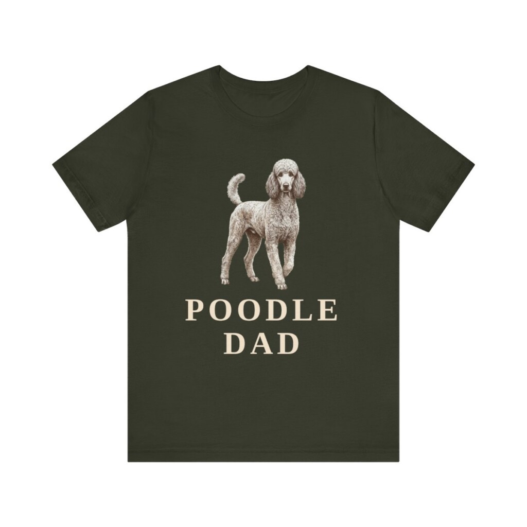 Poodle Dad Shirt, Vintage Dog Sketch Tee, Dog Dad Gift