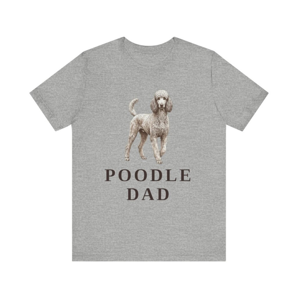 Poodle Dad Shirt, Vintage Dog Sketch Tee, Dog Dad Gift
