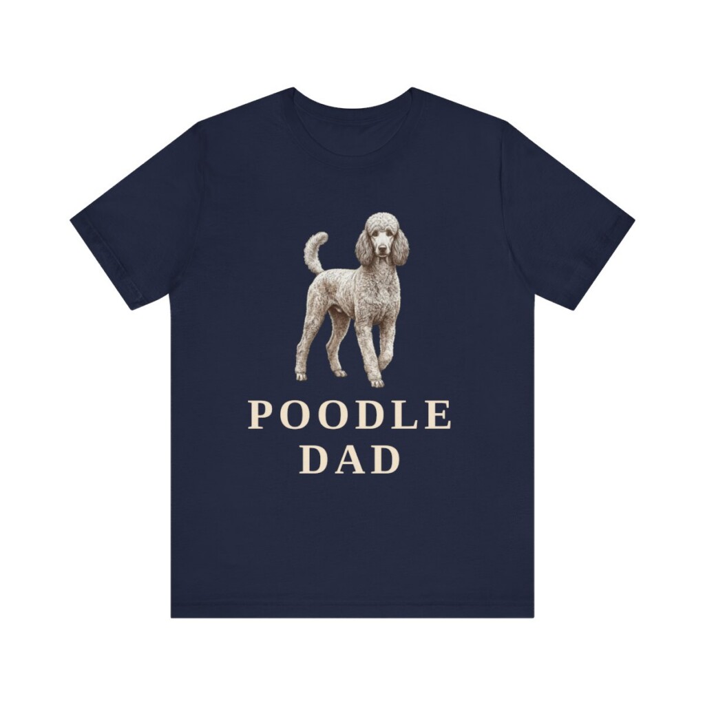 Poodle Dad Shirt, Vintage Dog Sketch Tee, Dog Dad Gift