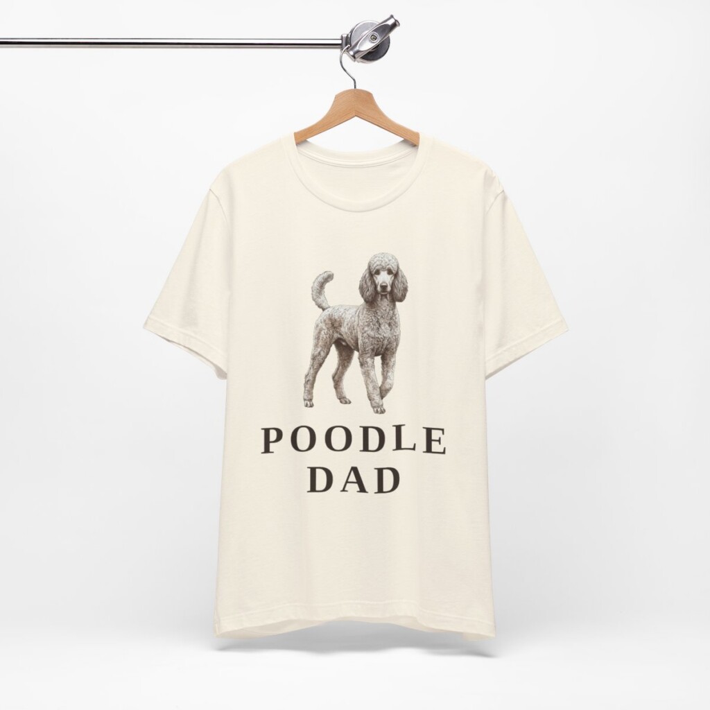 Poodle Dad Shirt, Vintage Dog Sketch Tee, Dog Dad Gift