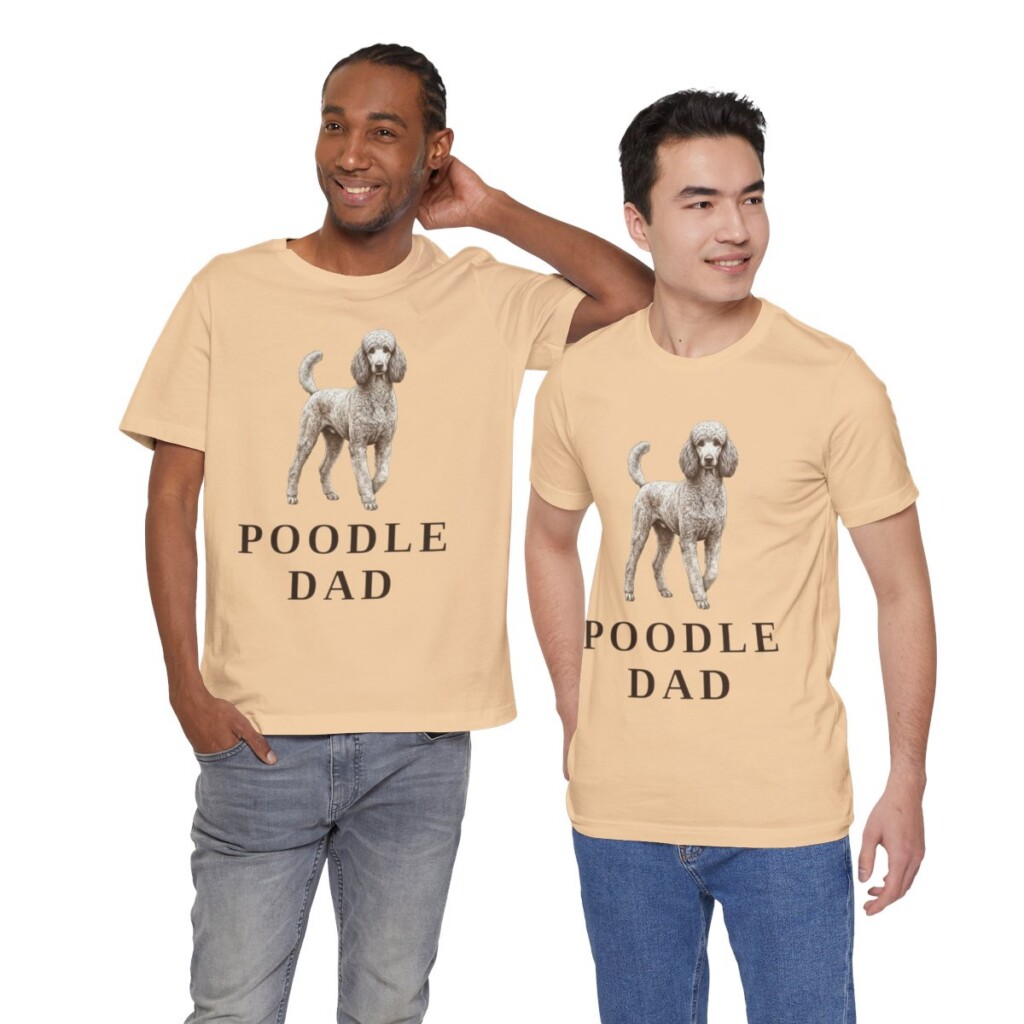Poodle Dad Shirt, Vintage Dog Sketch Tee, Dog Dad Gift