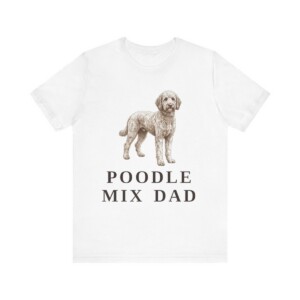 Poodle Mix Dad Shirt, Vintage Dog Sketch Tee, Dog Dad Gift