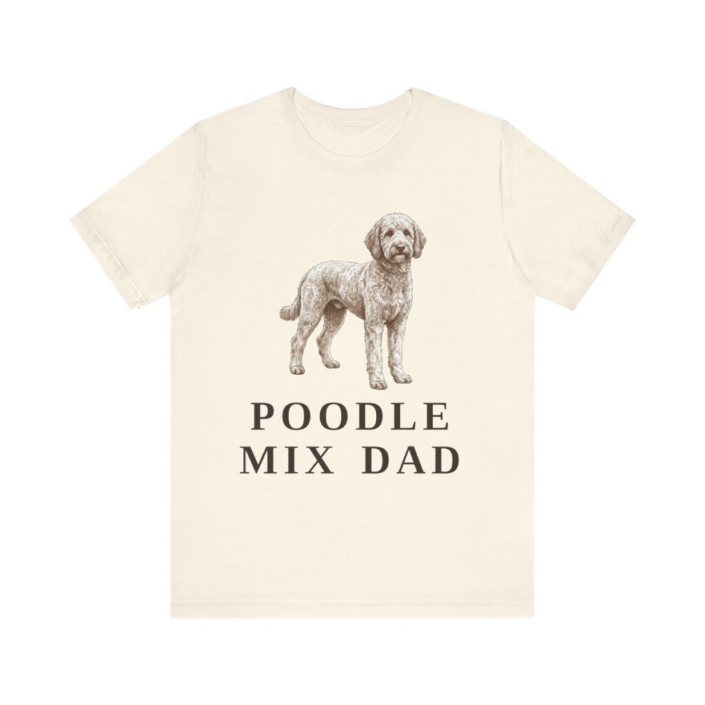 Poodle Mix Dad Shirt, Vintage Dog Sketch Tee, Dog Dad Gift Poodle Mix Dad Shirt, Vintage Dog Sketch Tee, Dog Dad Gift