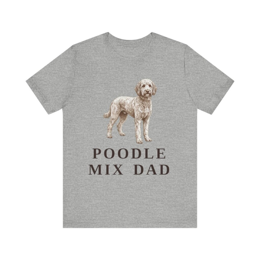 Poodle Mix Dad Shirt, Vintage Dog Sketch Tee, Dog Dad Gift Poodle Mix Dad Shirt, Vintage Dog Sketch Tee, Dog Dad Gift