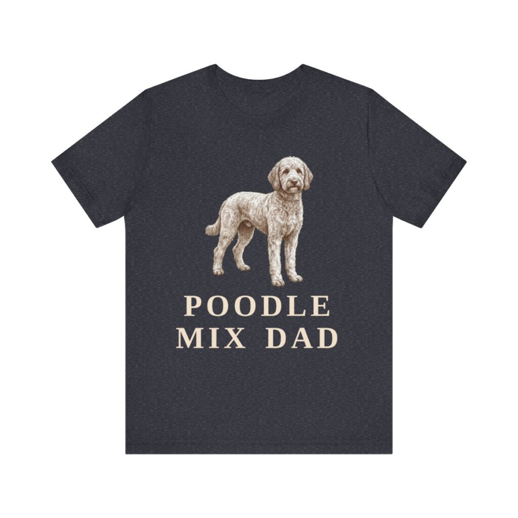 Poodle Mix Dad Shirt, Vintage Dog Sketch Tee, Dog Dad Gift Poodle Mix Dad Shirt, Vintage Dog Sketch Tee, Dog Dad Gift