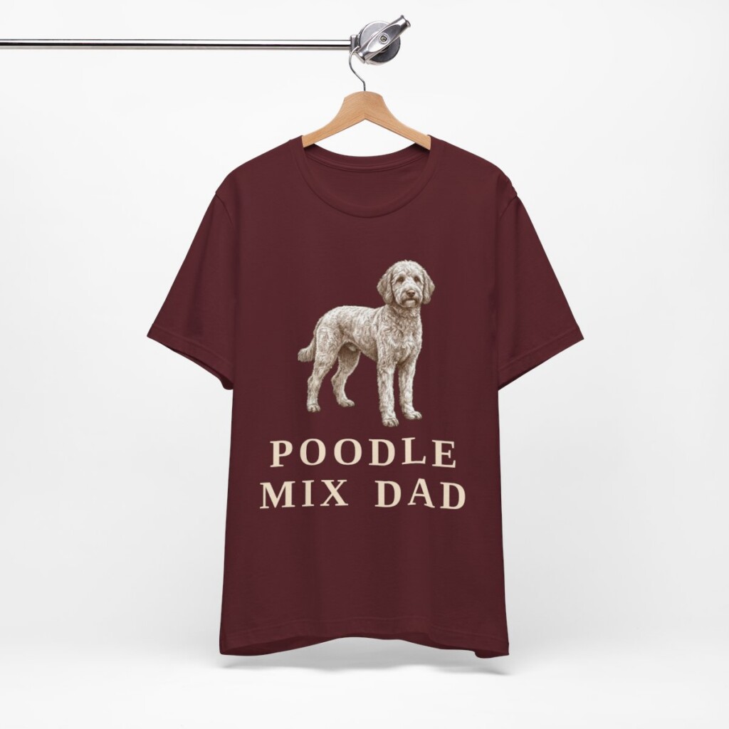 Poodle Mix Dad Shirt, Vintage Dog Sketch Tee, Dog Dad Gift Poodle Mix Dad Shirt, Vintage Dog Sketch Tee, Dog Dad Gift