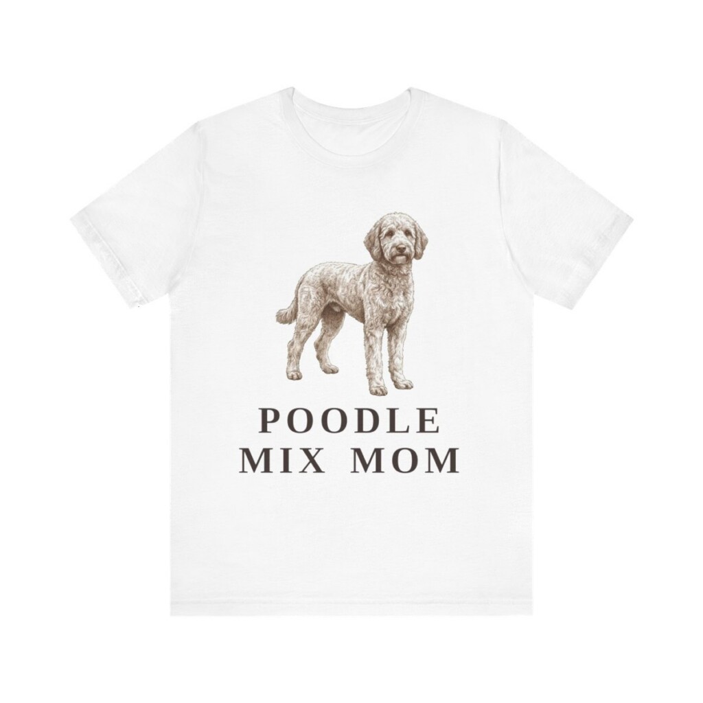 Poodle Mix Mom Shirt, Vintage Dog Sketch Tee, Dog Mom Gift