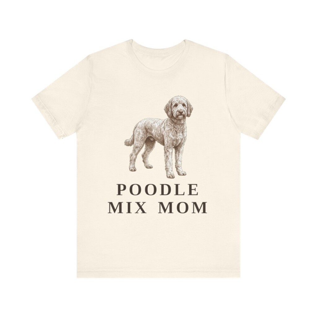 Poodle Mix Mom Shirt, Vintage Dog Sketch Tee, Dog Mom Gift