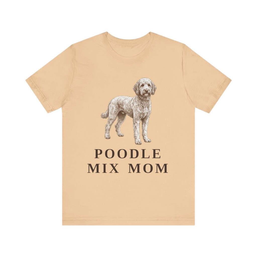Poodle Mix Mom Shirt, Vintage Dog Sketch Tee, Dog Mom Gift