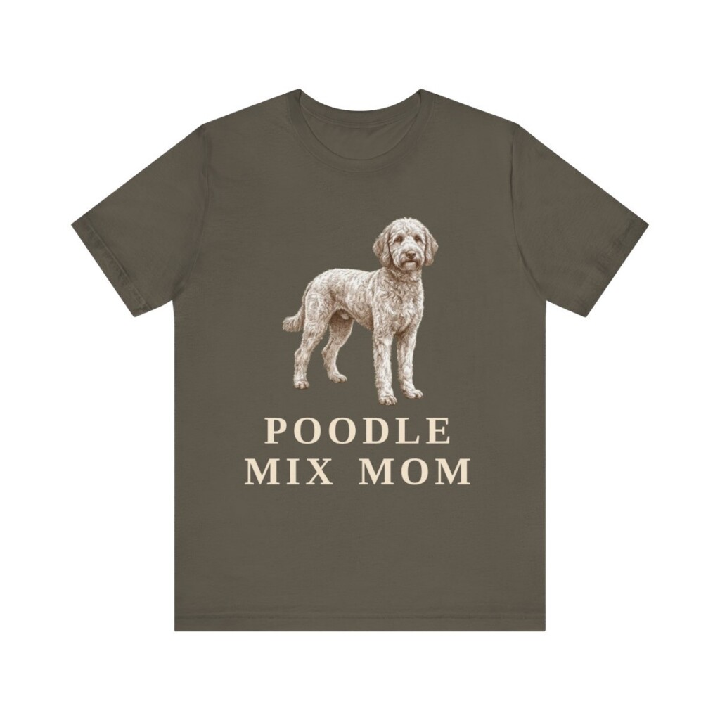 Poodle Mix Mom Shirt, Vintage Dog Sketch Tee, Dog Mom Gift