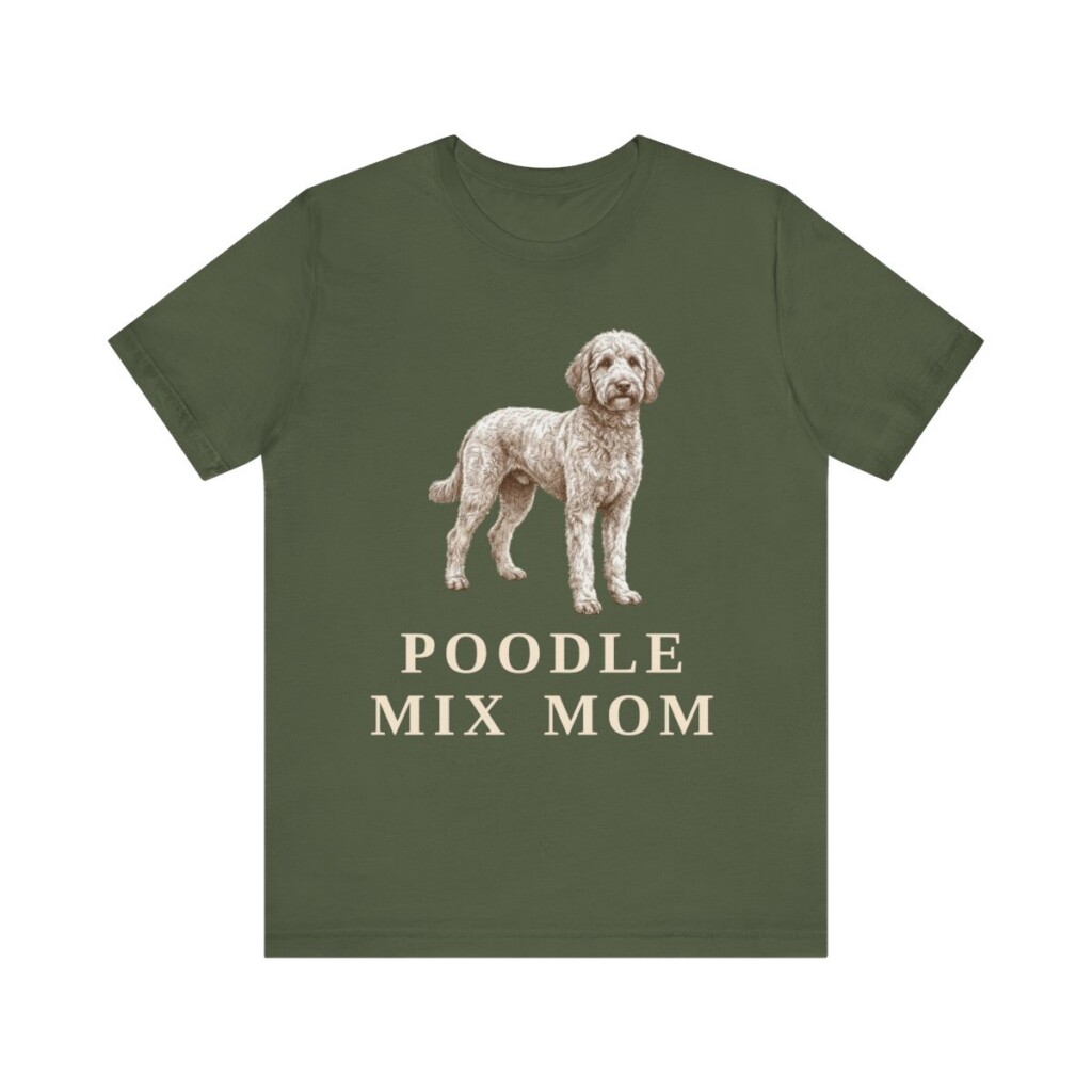 Poodle Mix Mom Shirt, Vintage Dog Sketch Tee, Dog Mom Gift