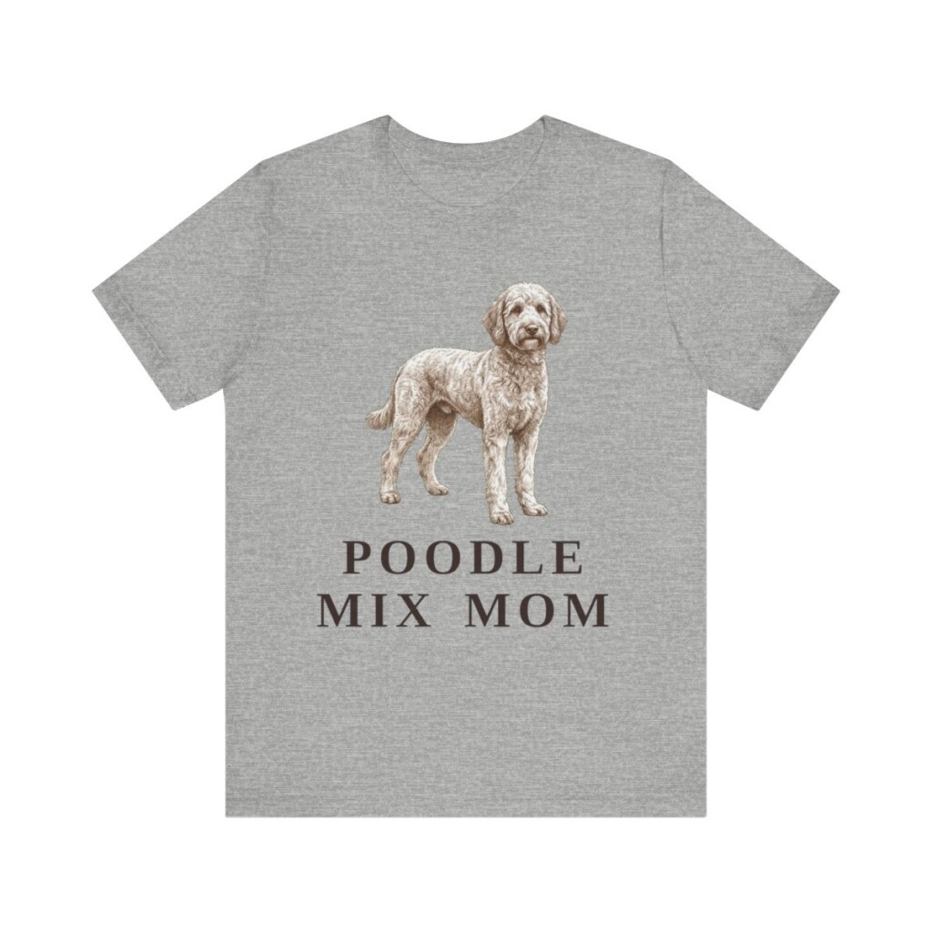 Poodle Mix Mom Shirt, Vintage Dog Sketch Tee, Dog Mom Gift