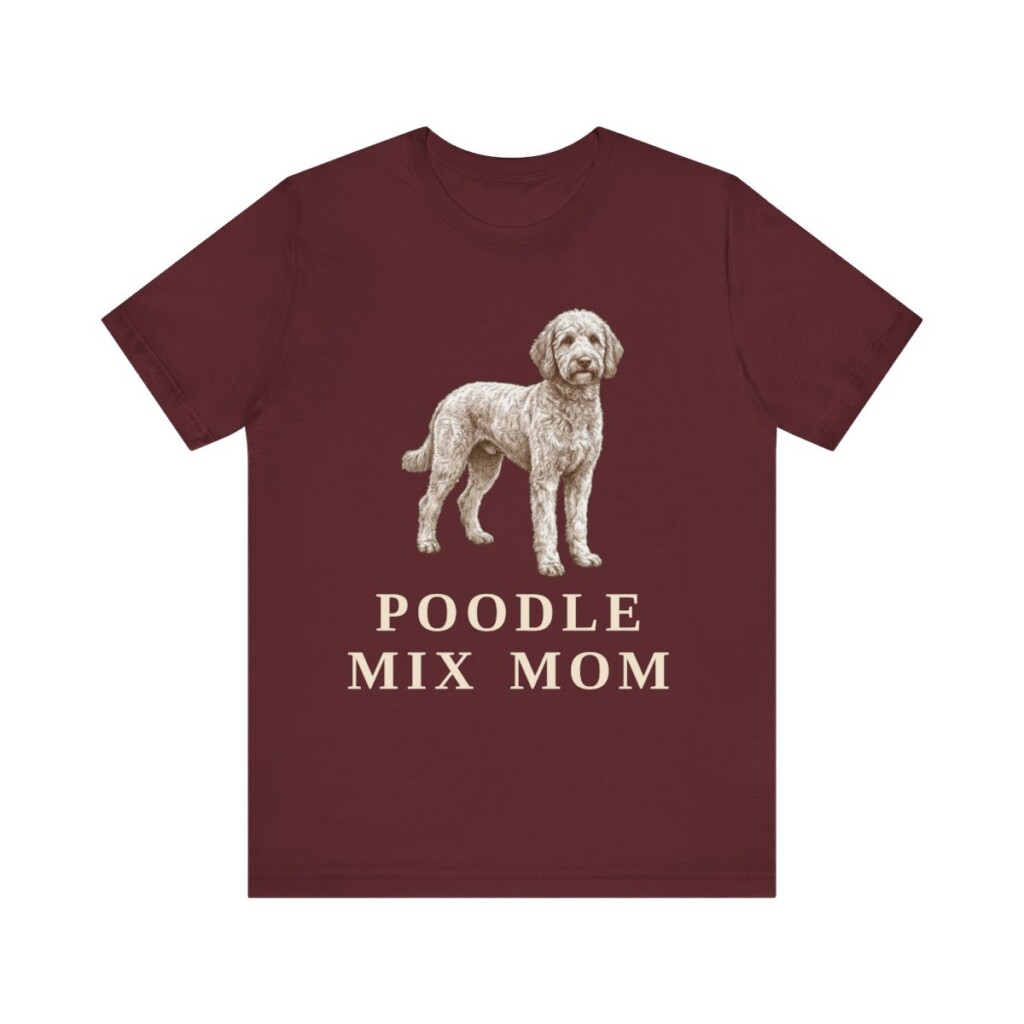 Poodle Mix Mom Shirt, Vintage Dog Sketch Tee, Dog Mom Gift