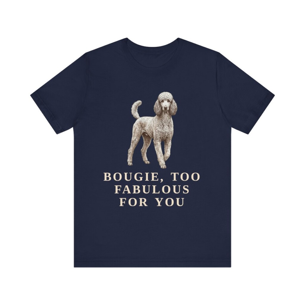 Poodle Humor Shirt, Vintage Dog Sketch Tee, Dog Humor Gift