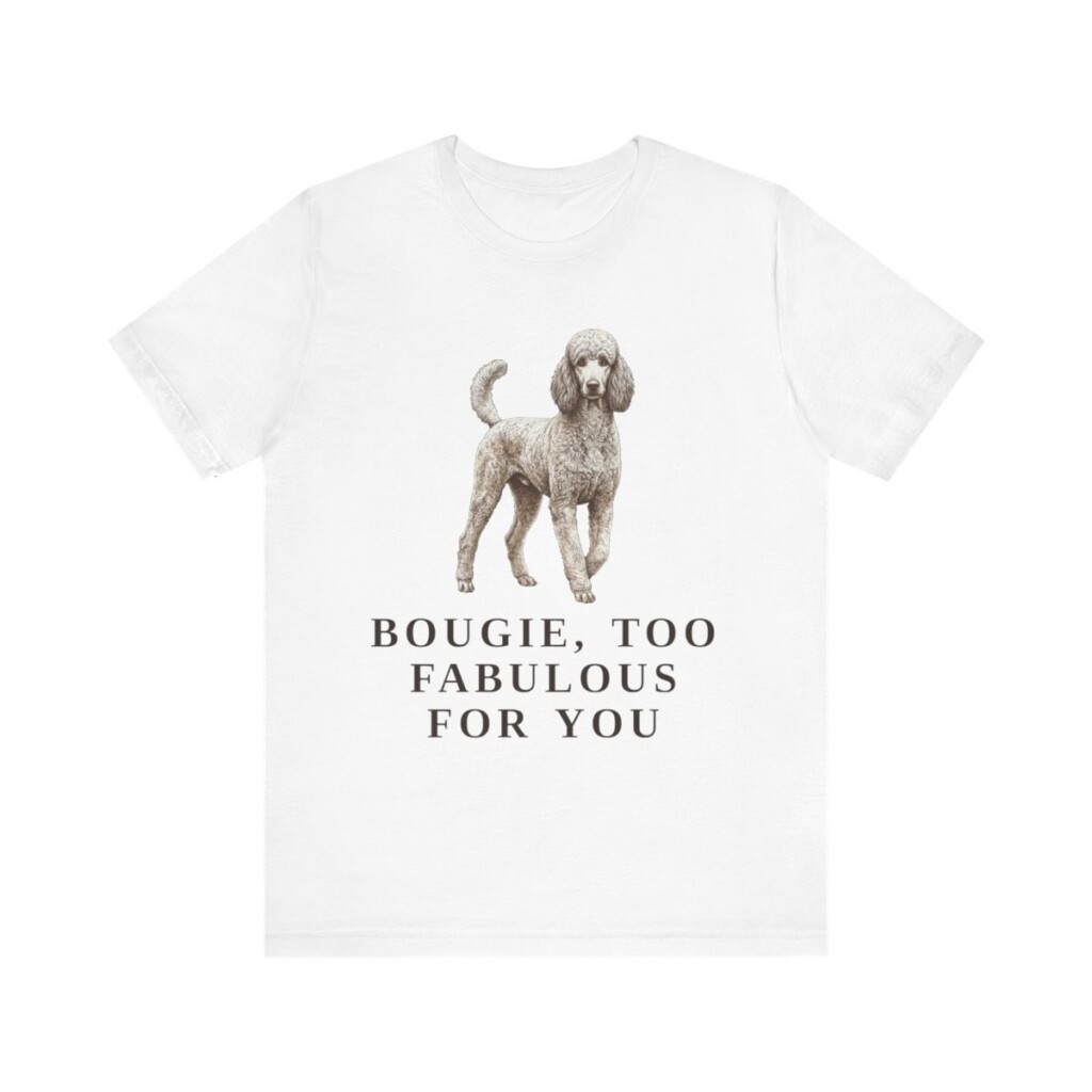 Poodle Humor Shirt, Vintage Dog Sketch Tee, Dog Humor Gift