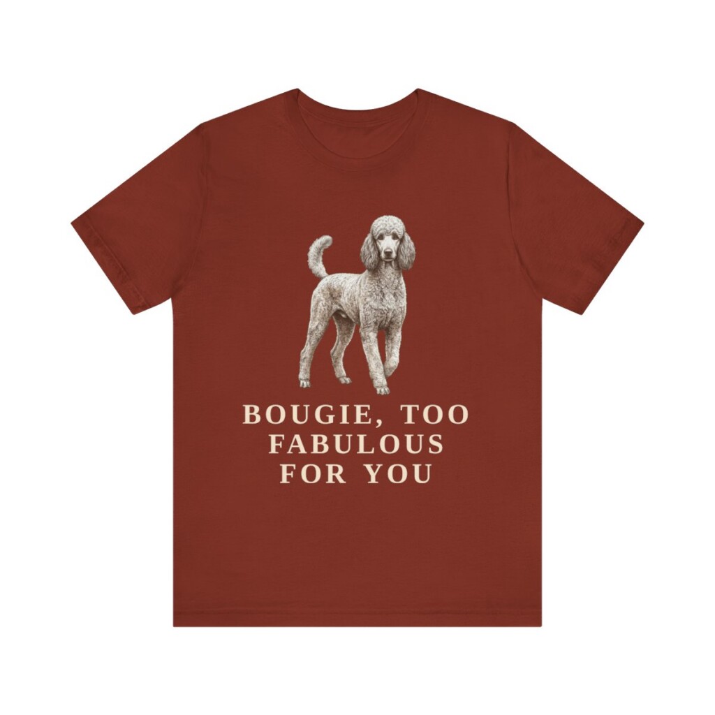 Poodle Humor Shirt, Vintage Dog Sketch Tee, Dog Humor Gift