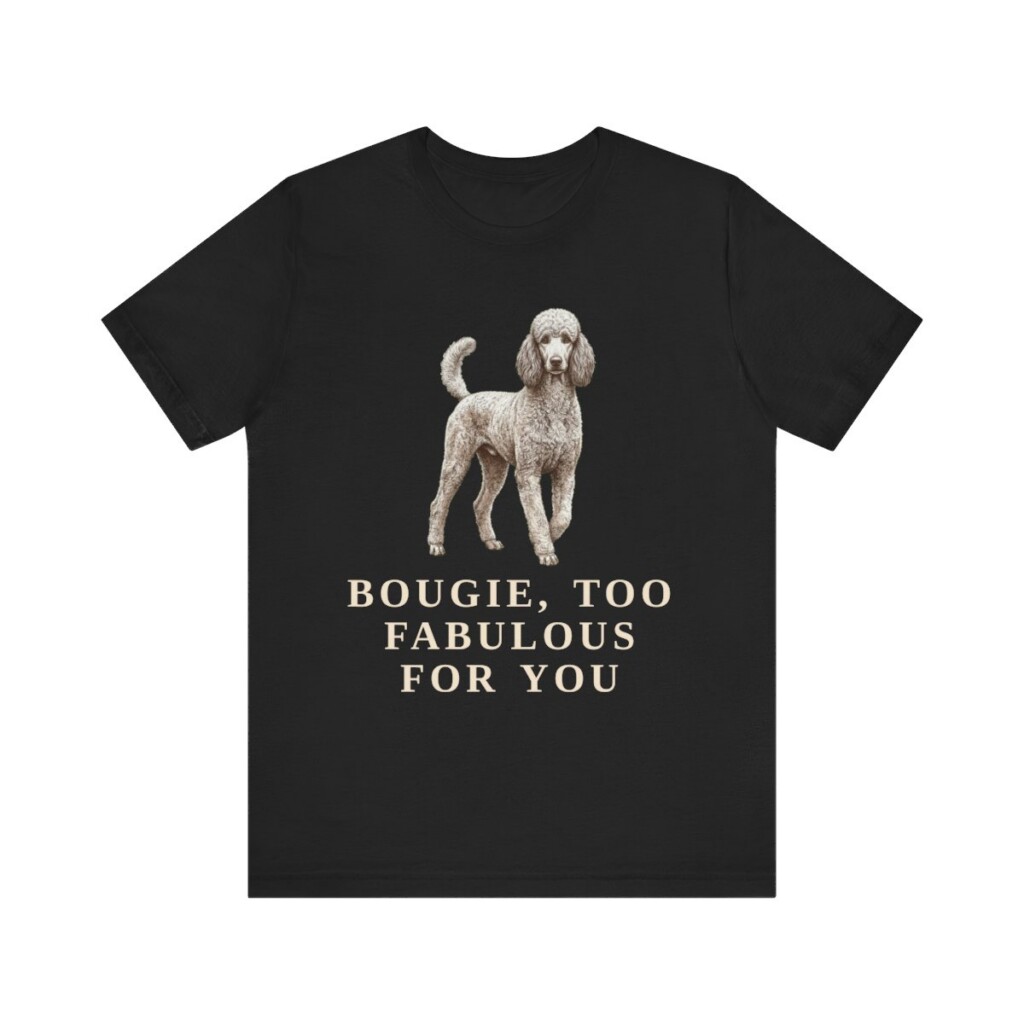 Poodle Humor Shirt, Vintage Dog Sketch Tee, Dog Humor Gift