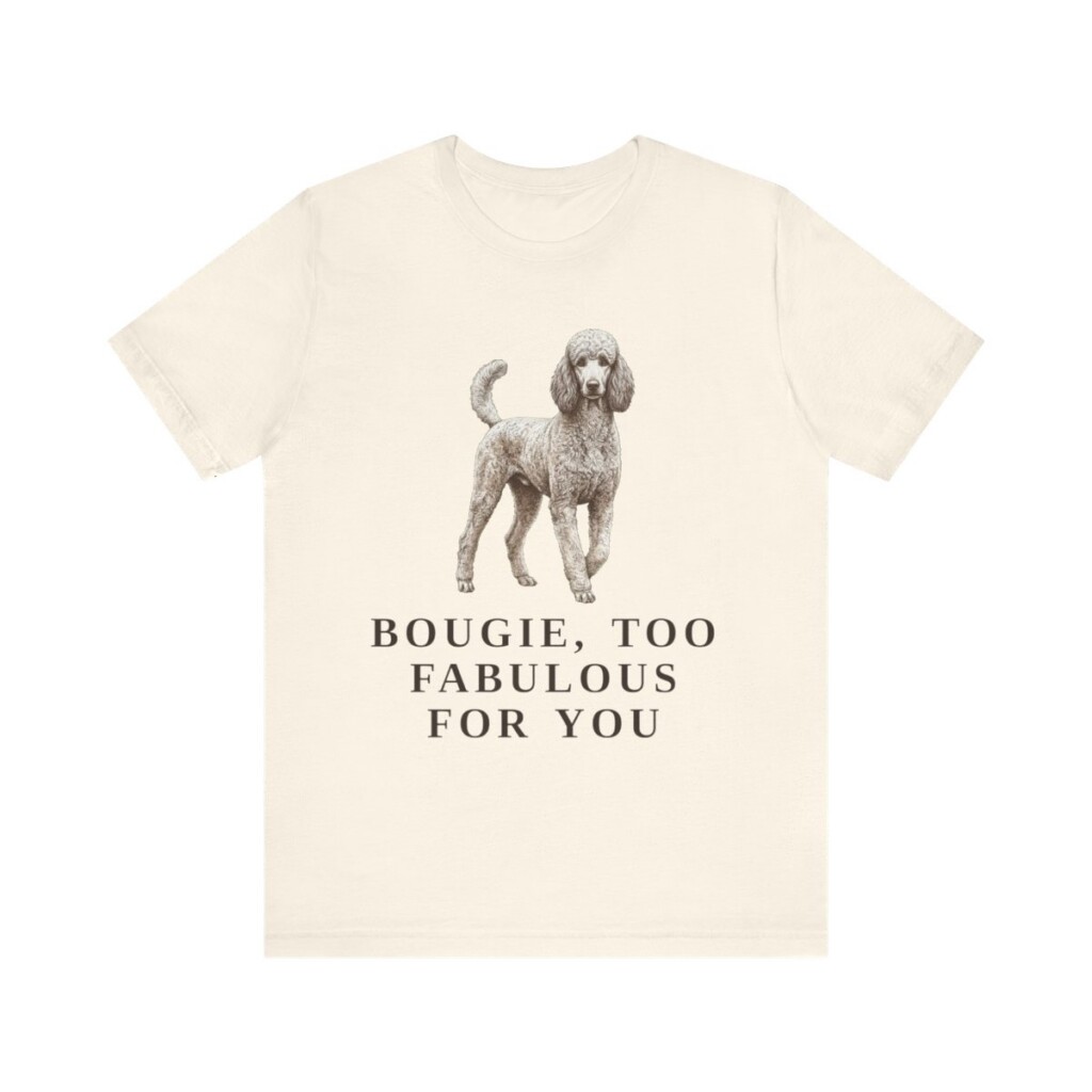 Poodle Humor Shirt, Vintage Dog Sketch Tee, Dog Humor Gift