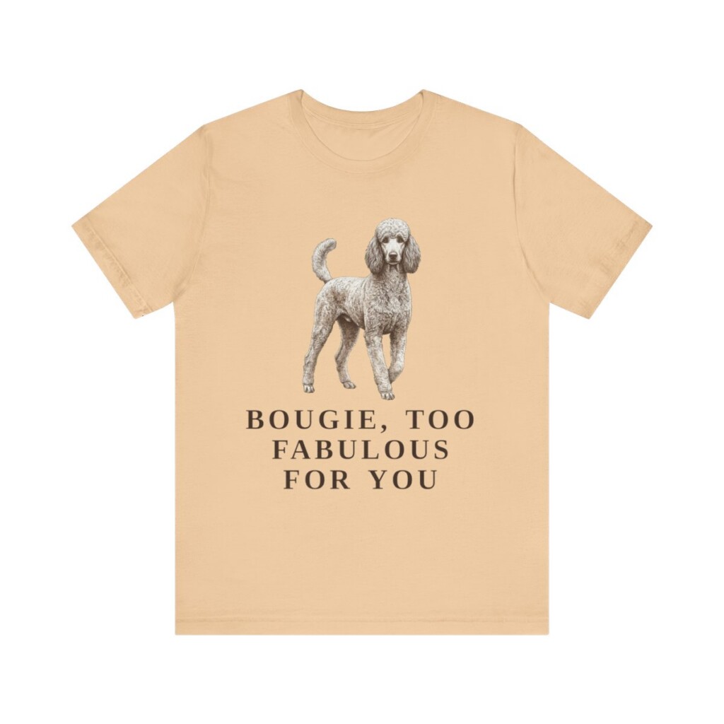 Poodle Humor Shirt, Vintage Dog Sketch Tee, Dog Humor Gift