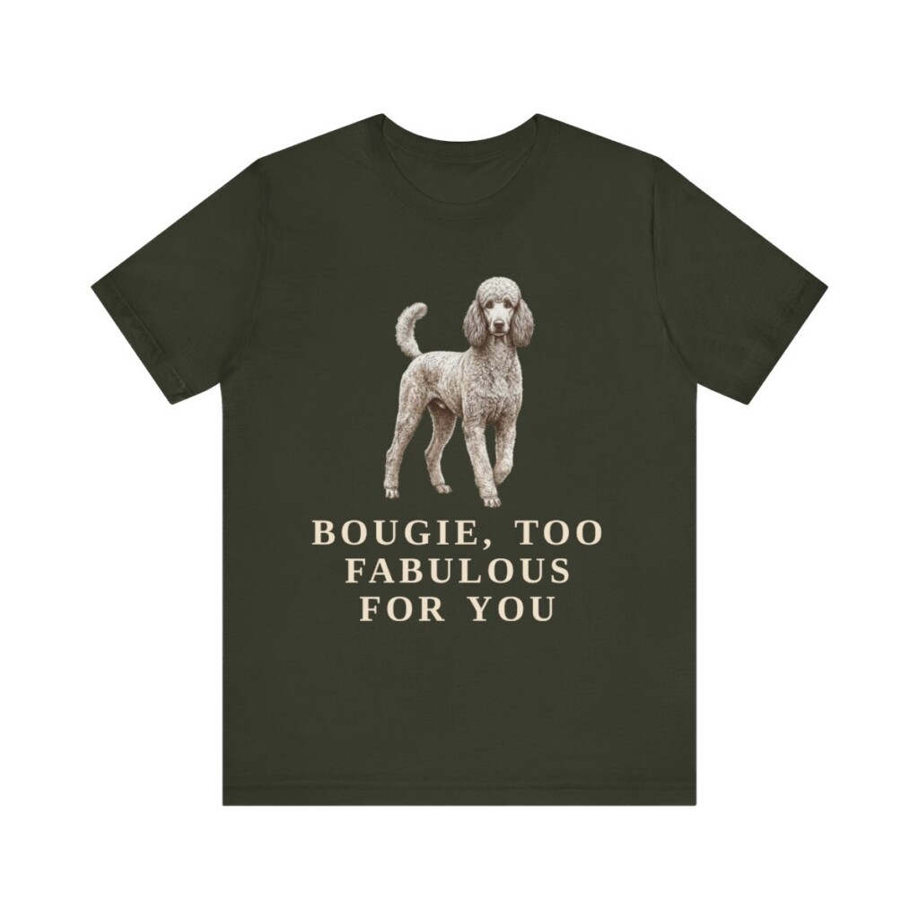 Poodle Humor Shirt, Vintage Dog Sketch Tee, Dog Humor Gift