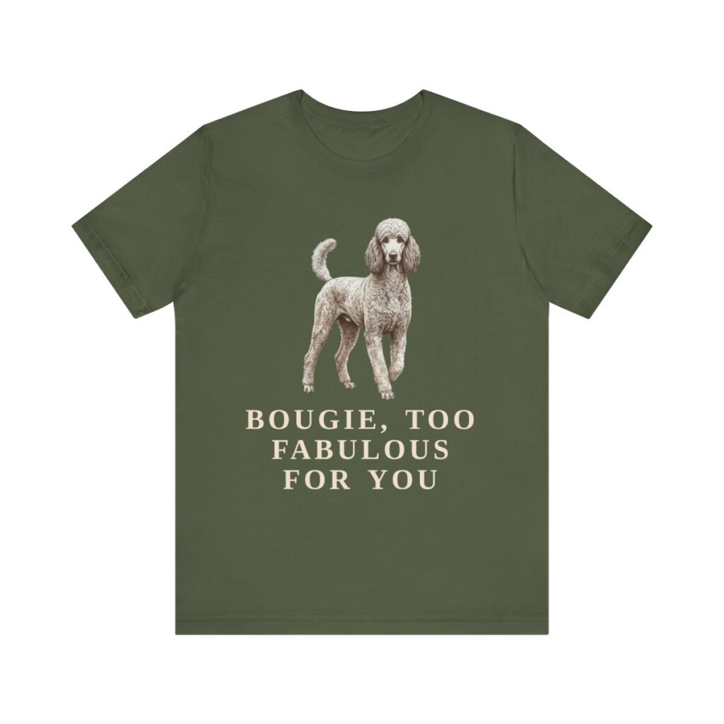 Poodle Humor Shirt, Vintage Dog Sketch Tee, Dog Humor Gift